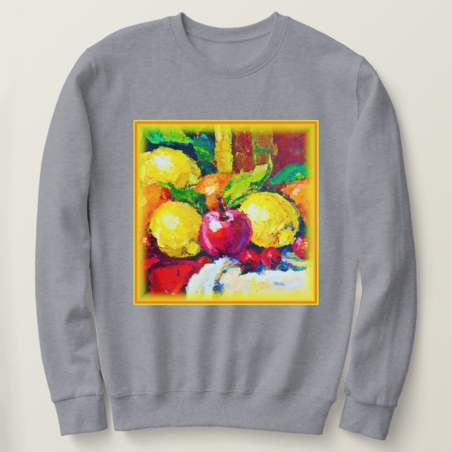 Tropical Fruits Pianting. Buy Now Sweatshirt (Design Front)