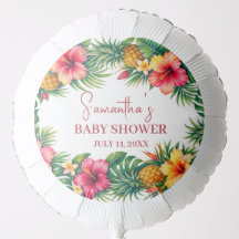 Tropical Fruits Pineapple Hawaiian Baby Shower