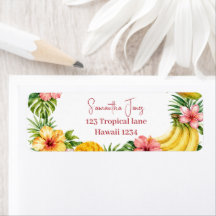 Tropical Fruits Pineapple Hawaiian Baby Shower