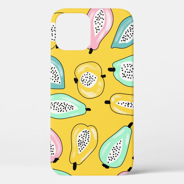 Tropical fruits print pattern illustration Case-Mate iPhone case (Back)