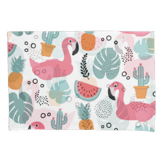 Tropical fruits: repeating pattern. pillowcase
