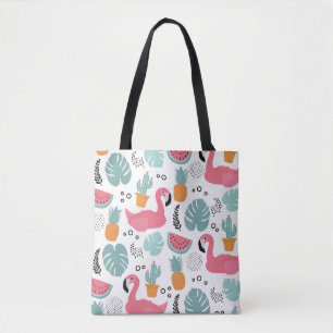 Tropical fruits: repeating pattern. tote bag