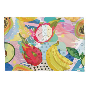 Tropical Fruits, Seamless Vintage Pattern. Pillowcase