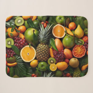 Tropical Fruits Sherpa Blanket