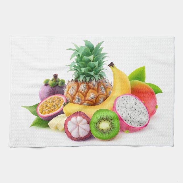 Tropical fruits tea towel (Horizontal)