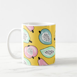 Tropical Fruits: Vibrant Print Pattern Coffee Mug