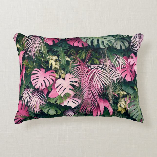 Tropical Full Background Trees Decorative Cushion (Front)