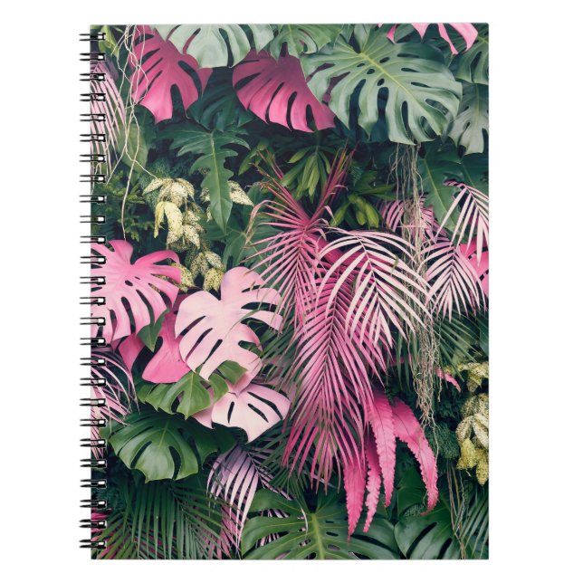 Tropical Full Background Trees Notebook (Front)