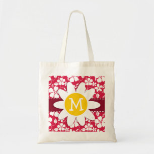 Tropical Fuschia Hibiscus; Daisy Tote Bag