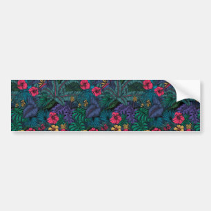 Tropical garden bumper sticker