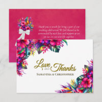 Tropical Garden Colourful Love & Thanks Wedding
