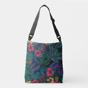 Tropical garden crossbody bag