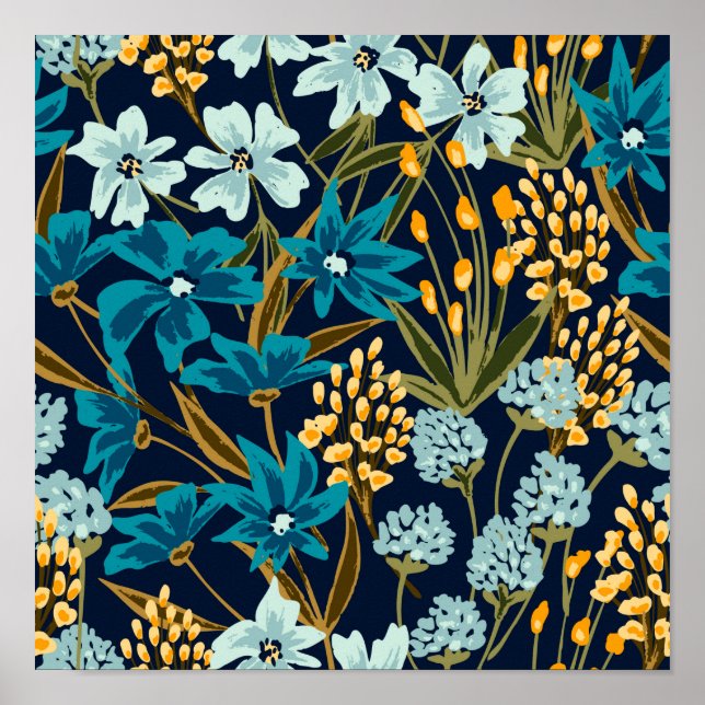 Tropical Garden Flowers Poster (Front)