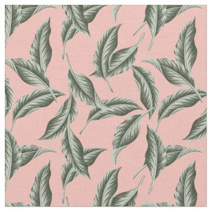 Tropical Garden Leaves Pattern Fabric