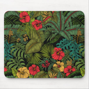 Tropical garden mouse pad