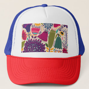 Tropical garden: spring pattern collection. trucker hat