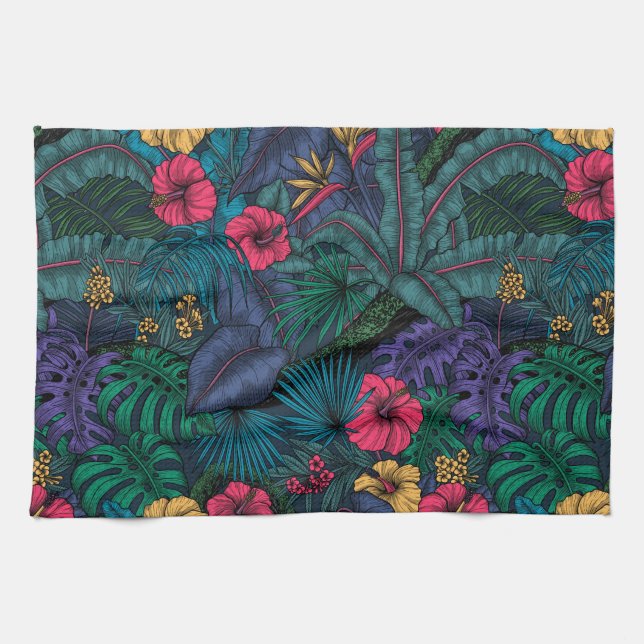 Tropical garden tea towel (Horizontal)