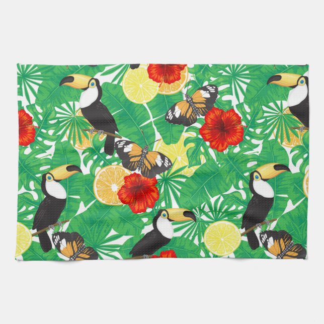 Tropical garden tea towel (Horizontal)