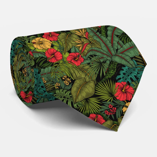 Tropical garden tie (Rolled)