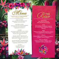 Tropical Garden Two Sided Wedding Meal & Bar