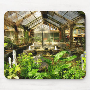 Tropical garden under glass mouse pad