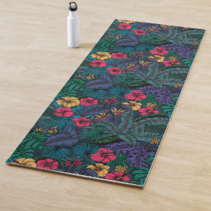 Tropical garden yoga mat