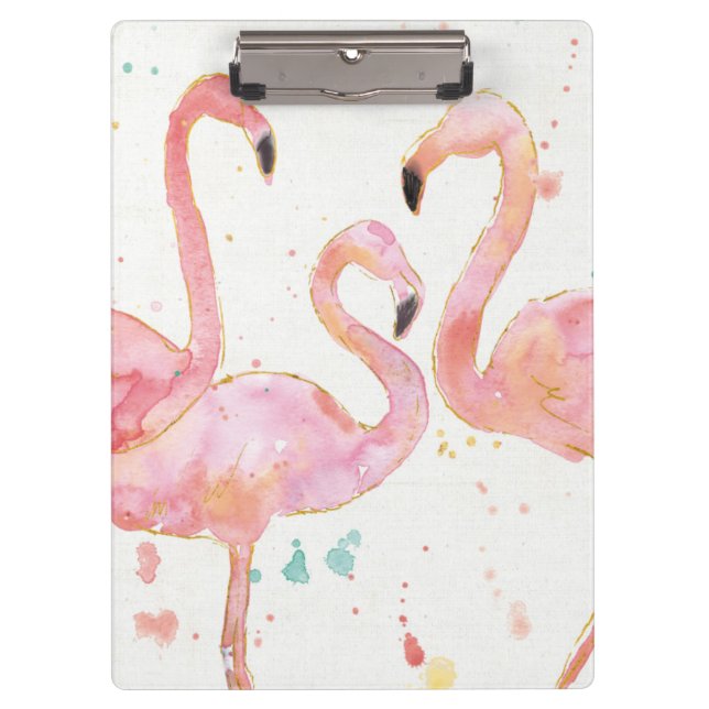 Tropical | Gathering of Flamingos Clipboard (Front)
