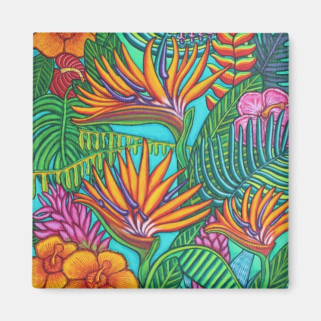 Tropical Gems Square Magnets (Front)