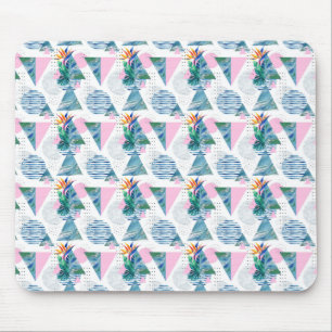 Tropical Geometric Pattern Mouse Pad
