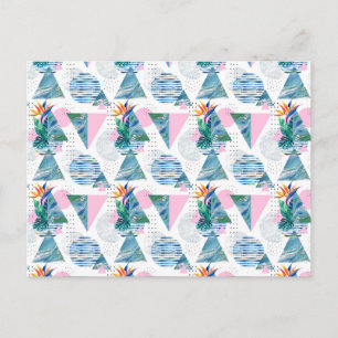 Tropical Geometric Pattern Postcard