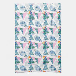 Tropical Geometric Pattern Tea Towel