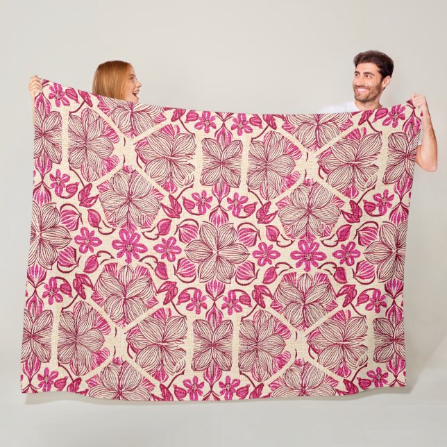 Tropical geometry fleece blanket (In Situ)