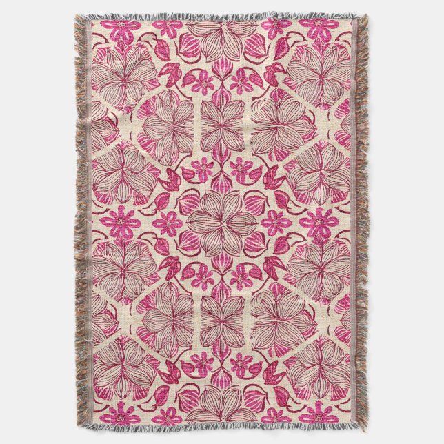 Tropical geometry throw blanket (Front Vertical)