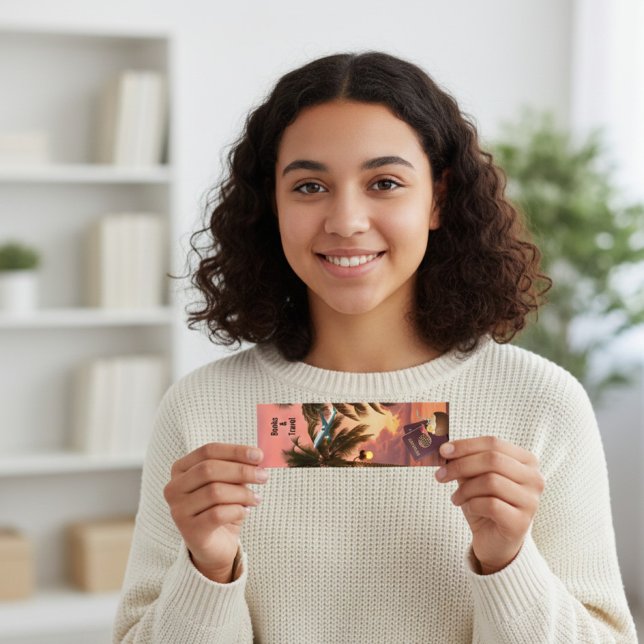 Tropical Getaway Bookmark Mini Business Card (Creator Uploaded)