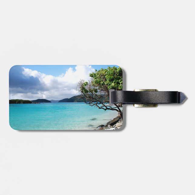 Tropical Getaway Luggage Tag (Back Horizontal)