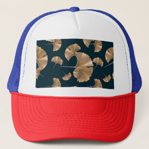Tropical ginko palm leaves, Hawaiian pattern. Trucker Hat