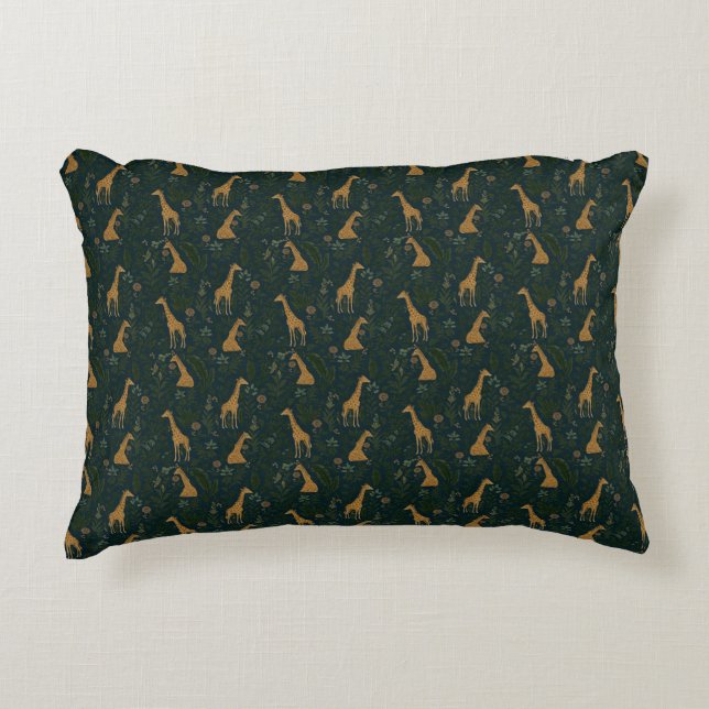 Tropical Giraffe Hangout Decorative Cushion (Front)