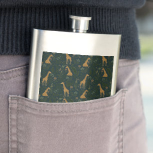 Tropical Giraffe Hangout Hip Flask