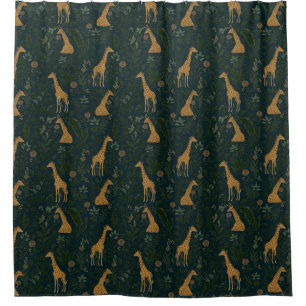 Tropical Giraffe Hangout Shower Curtain