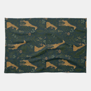 Tropical Giraffe Hangout Tea Towel