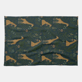 Tropical Giraffe Hangout Tea Towel