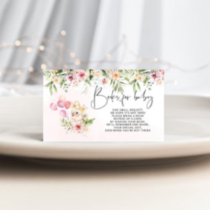 Tropical girl safari books for baby ticket enclosure card