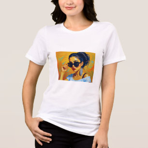 Tropical Girl T-Shirt Tri-Blend Shirt