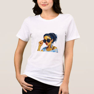 Tropical Girl T-Shirt Tri-Blend Shirt