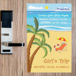 Tropical Girl's Trip Cruise Door Decoration Magnetic Dry Erase Sheet<br><div class="desc">Celebrate with this Girl's Trip cruise door magnet. Perfect way to start a fun girl's only cruise. Decorate your cruise ship door with this fun cruise door magnet. You can even customise this cruise magnet with your own wording. Plus, it helps locate your or other group member's stateroom as a...</div>