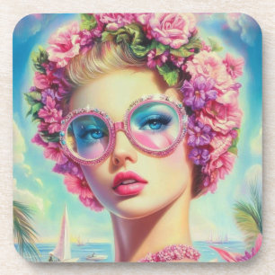 Tropical Glamour Queen Coaster