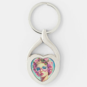 Tropical Glamour Queen Key Ring