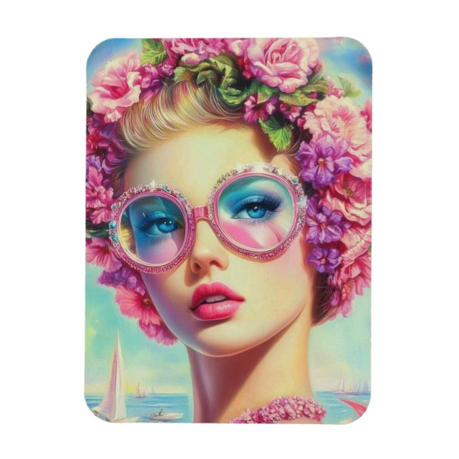 Tropical Glamour Queen Magnet (Vertical)