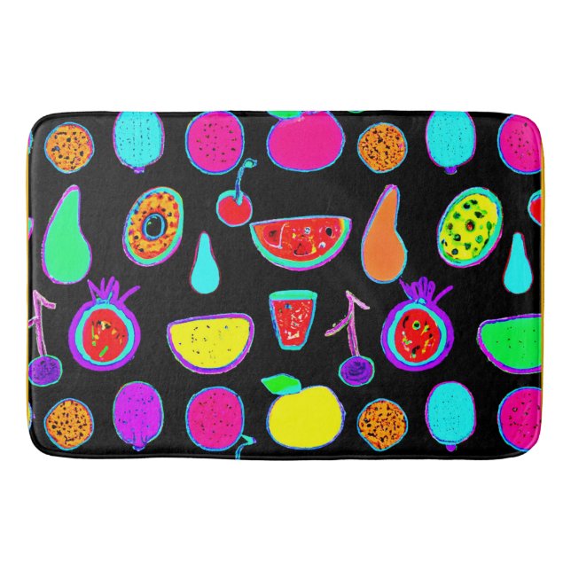 Tropical Glow Explosion Bath Mat (Front)
