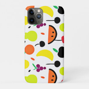 Tropical Glow Neon Fruit Pattern iPhone 11 Pro Case